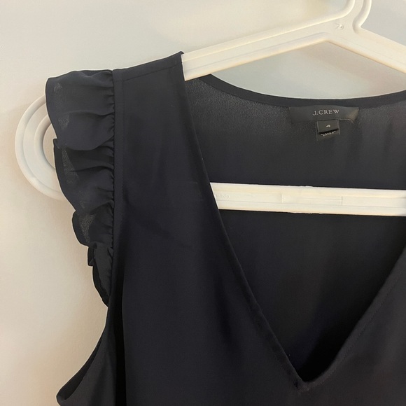 Navy J Crew Sleeveless Shirt - Picture 2 of 5